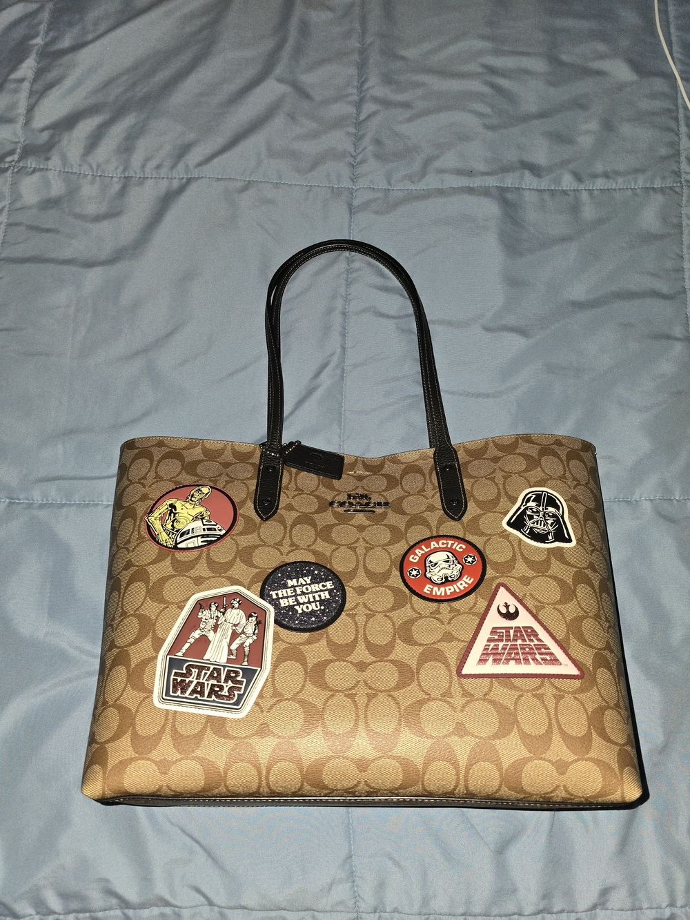 Coach x Star Wars Tan Signature Canvas Tote Bag